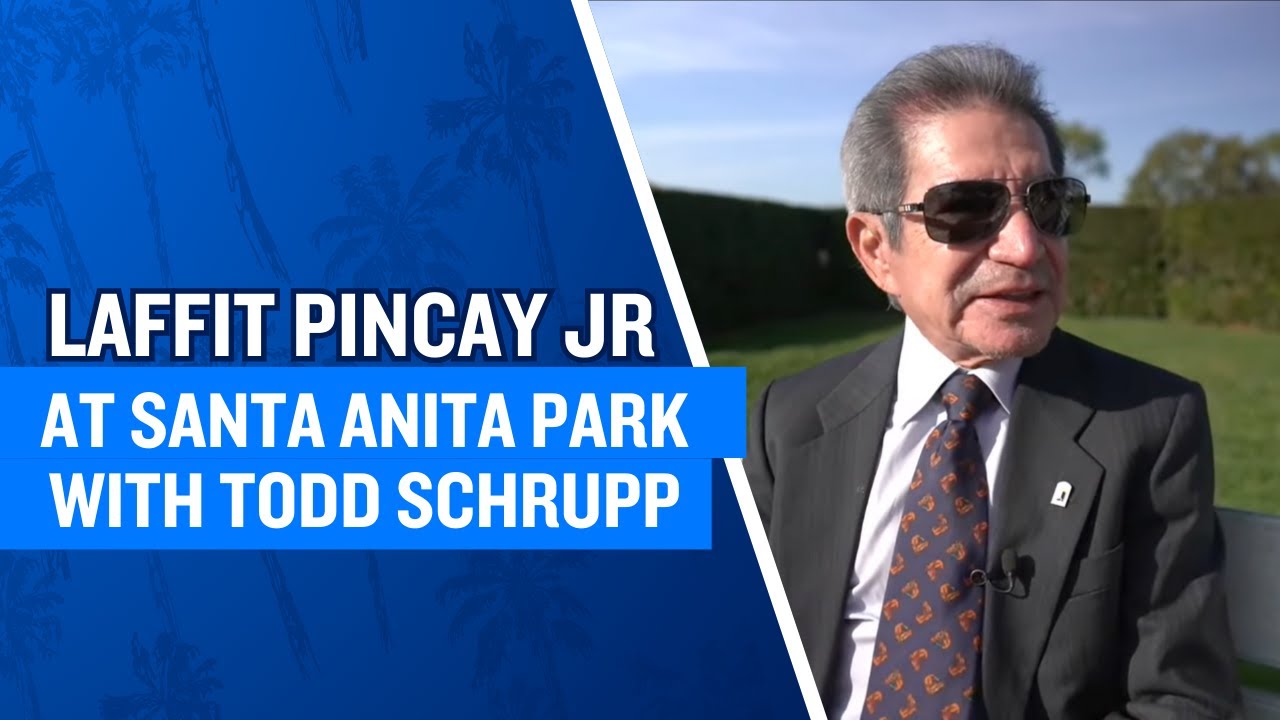 Laffit Pincay at Santa Anita with Todd Schrupp