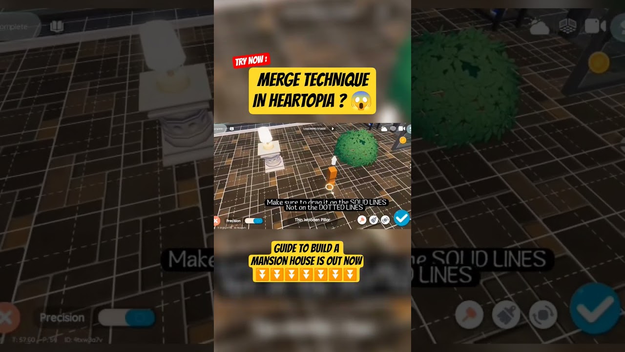 Heartopia | How to MERGE Objects (House Design Idea) #heartopia