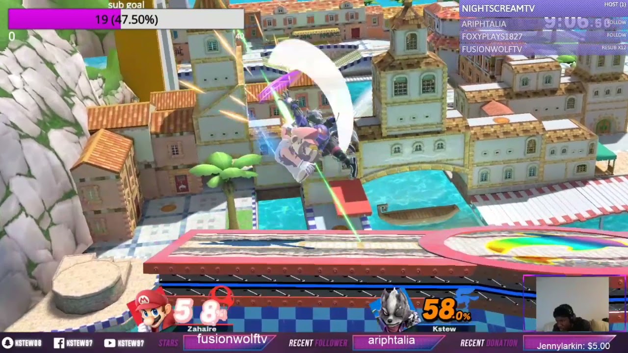 I made a streamer rage quit in super smash bros(READ DESCRIPTION)