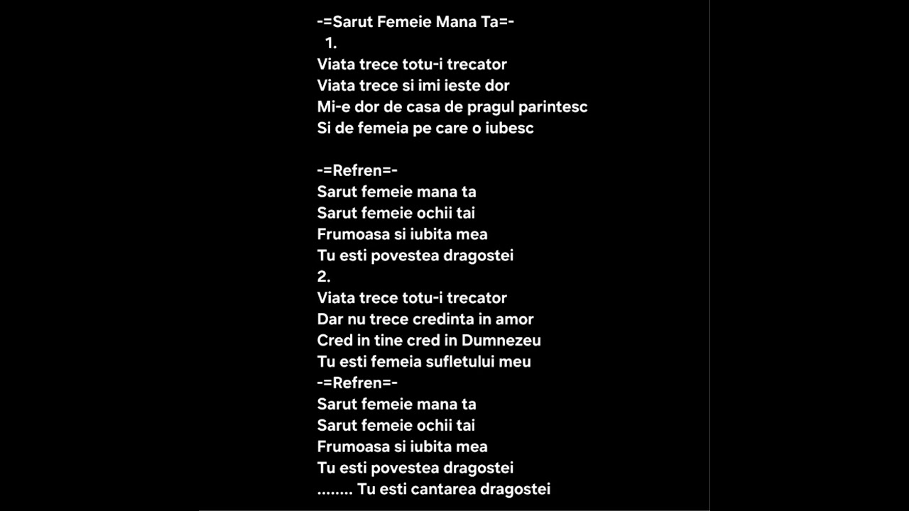Ian Raiburg-Sărut femeie mina ta - Minus + Versuri karaoke