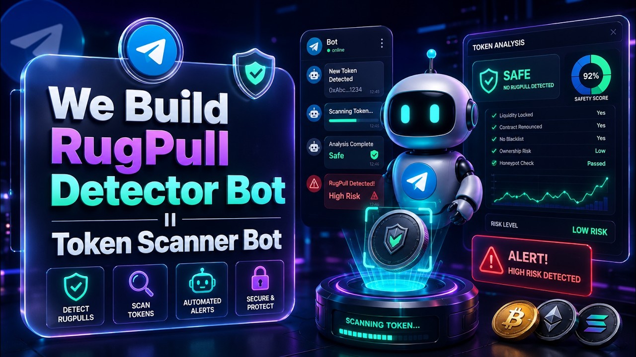 Solana and EVM Token Rug Pull Detector Bot || Token Security Bot