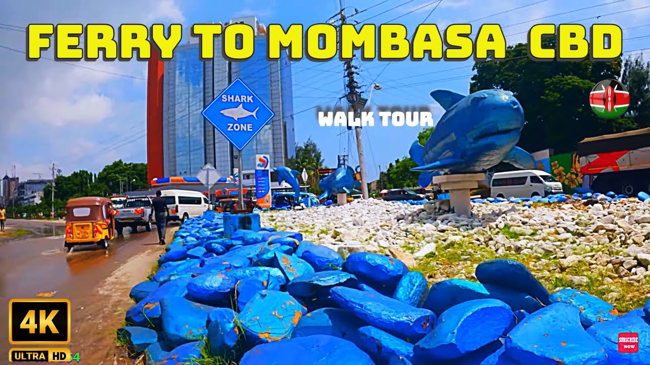 Kenya Ferry Services to Mombasa CBD | Africa Coastal Journey Walking  | 4k UHD