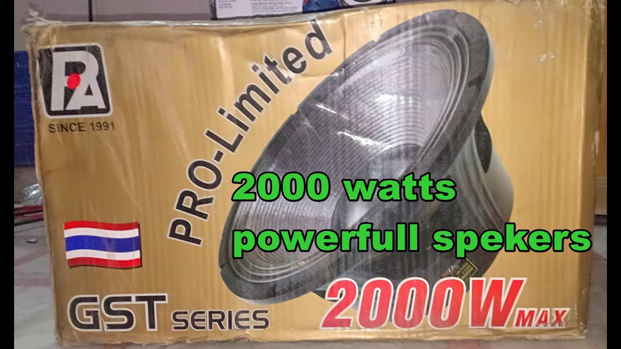 P AUDIO GST Series 2000 watts spekers Unboxing and testing