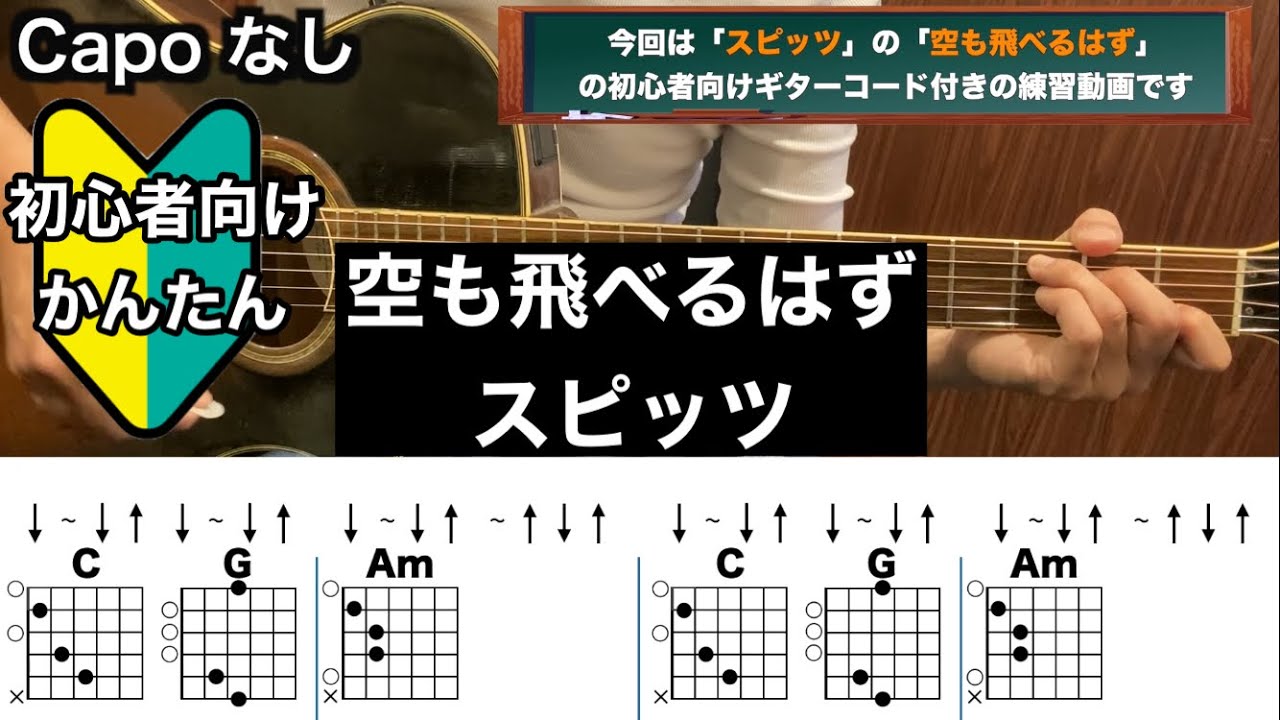 空も飛べるはず/スピッツ/ギター/コード/弾き語り/初心者向け/簡単