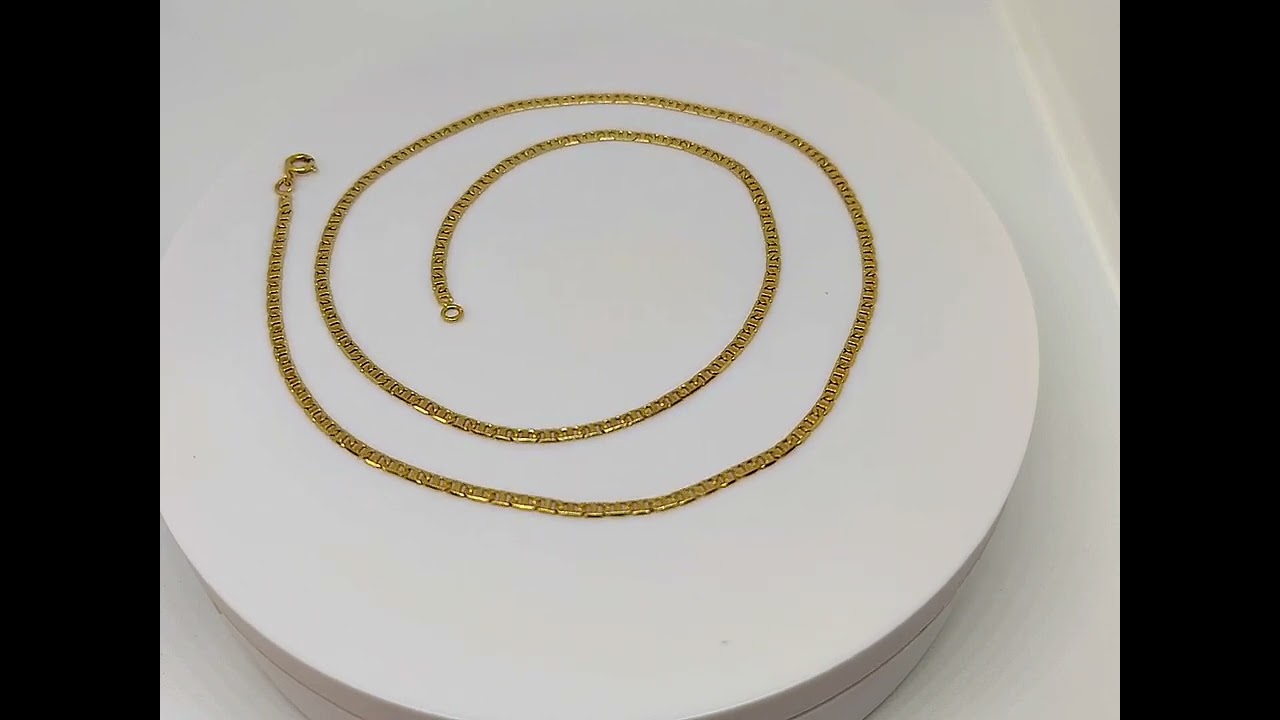 Voici une Tr&egrave;s belle Cha&icirc;ne En Or 18 carats d'occasion maille marine !!!