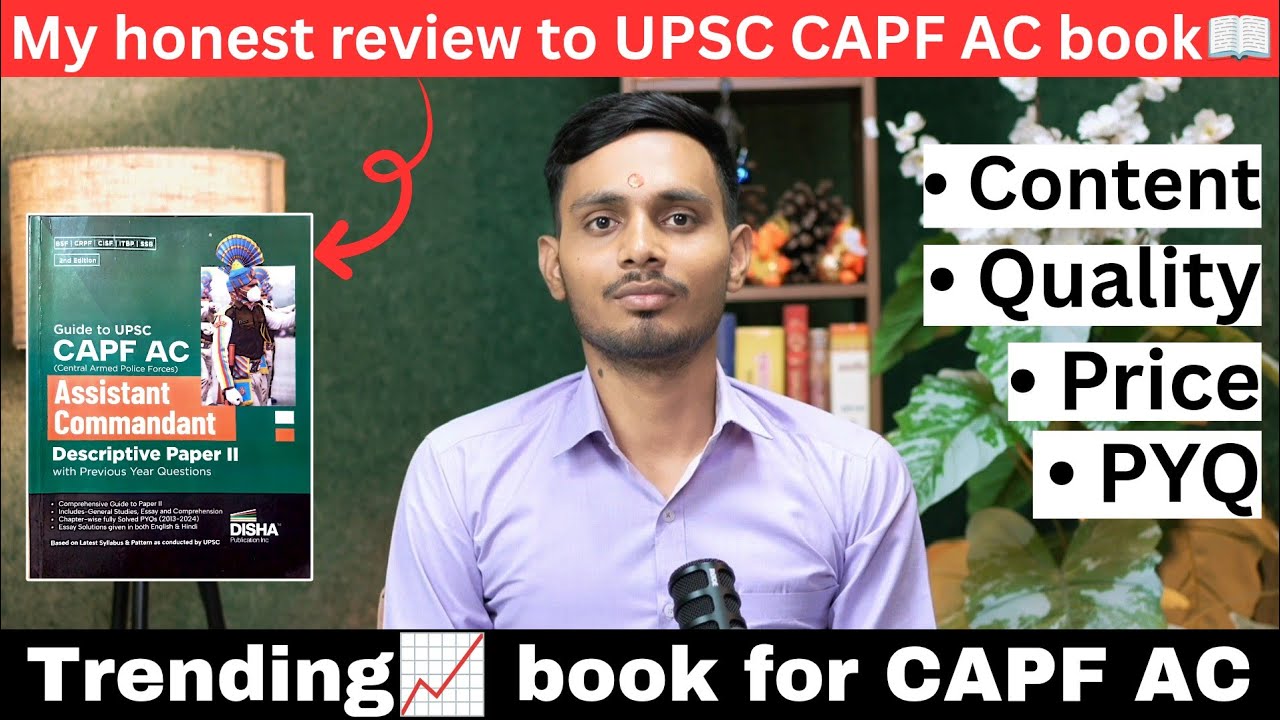 My honest review to this Disha publication UPSC CAPF assistant commandant book | #capf #upsc #books