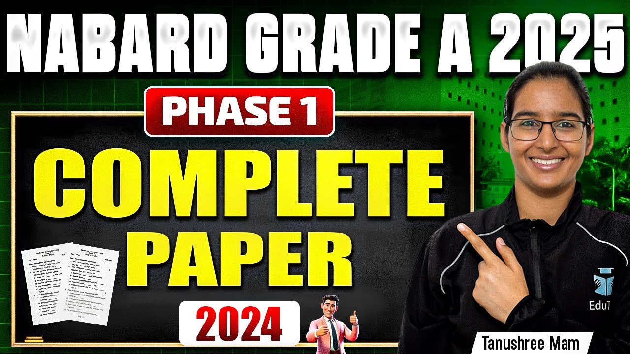 Complete NABARD Grade A Phase 1 Previous Year Paper 2024 Solved