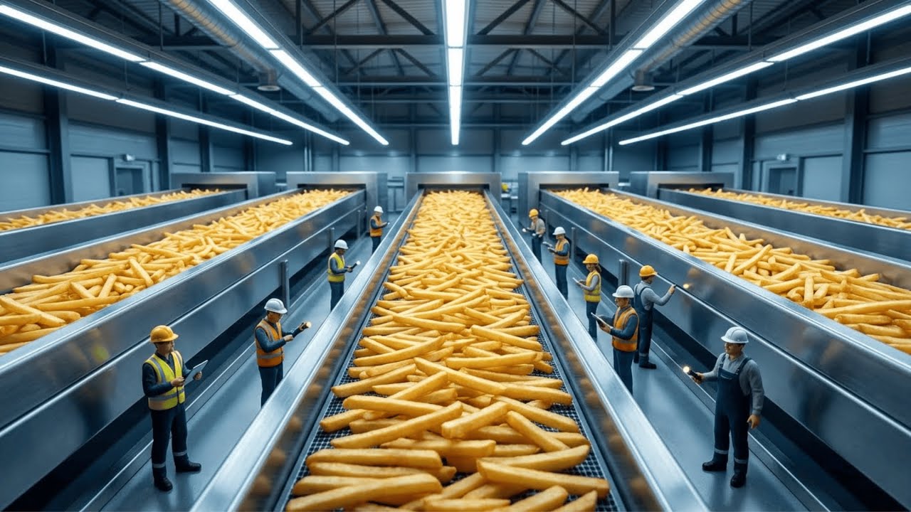 Behind the Process From Farm Grown Potatoes to Golden Fast Food Fries Full Journey