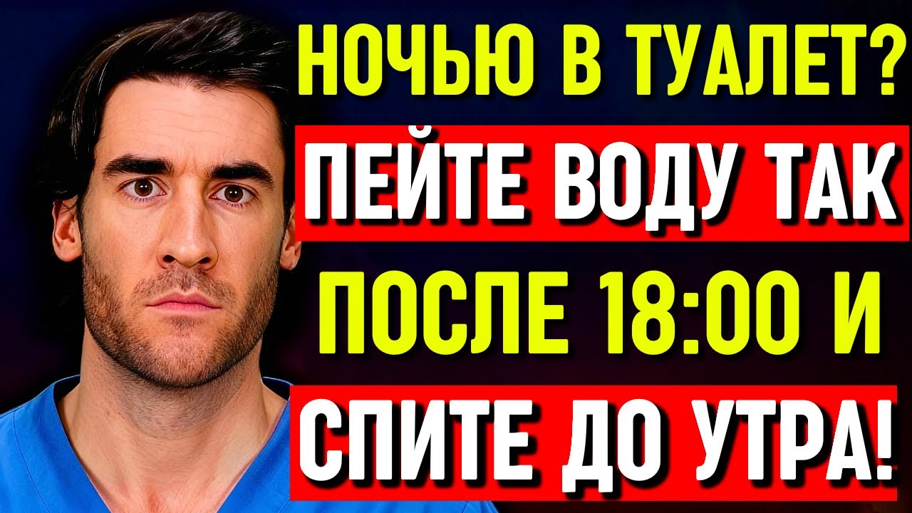 После 60 встаёте ночью? Пейте воду ТАК — и спите до утра!
