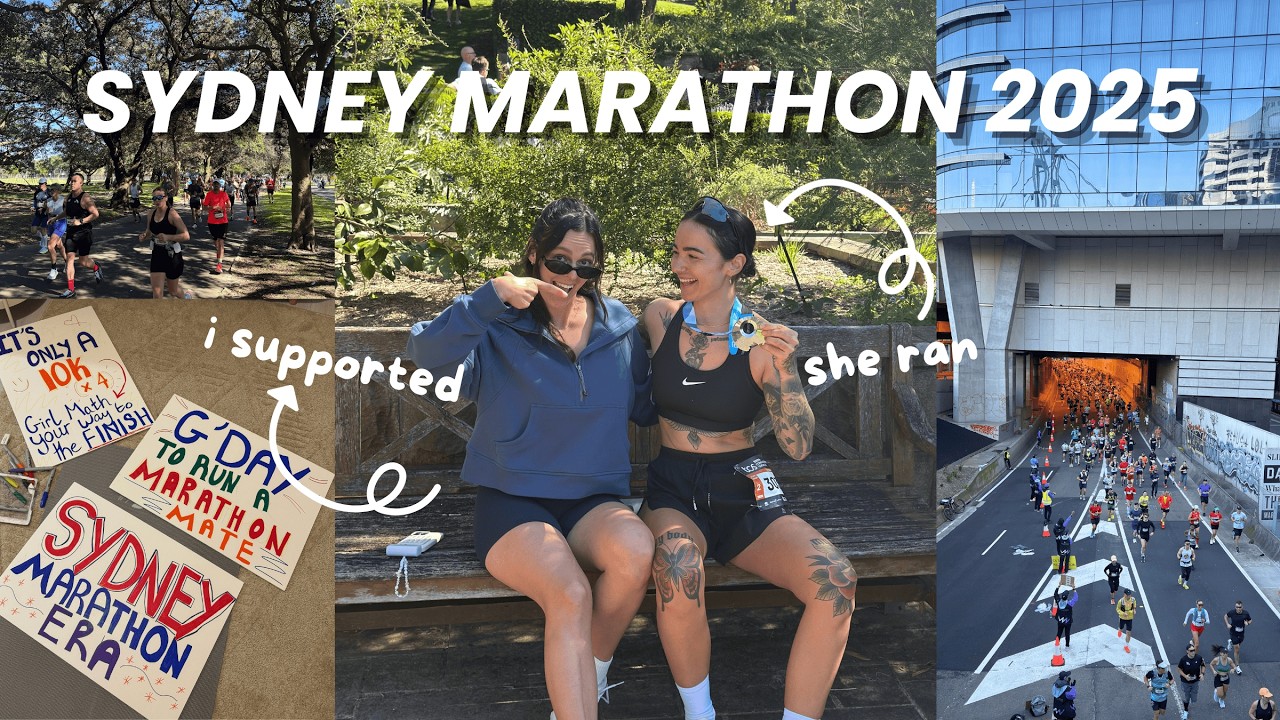 SYDNEY MARATHON 2025 VLOG 🏃🏻‍♀️(from a spectators perspective)