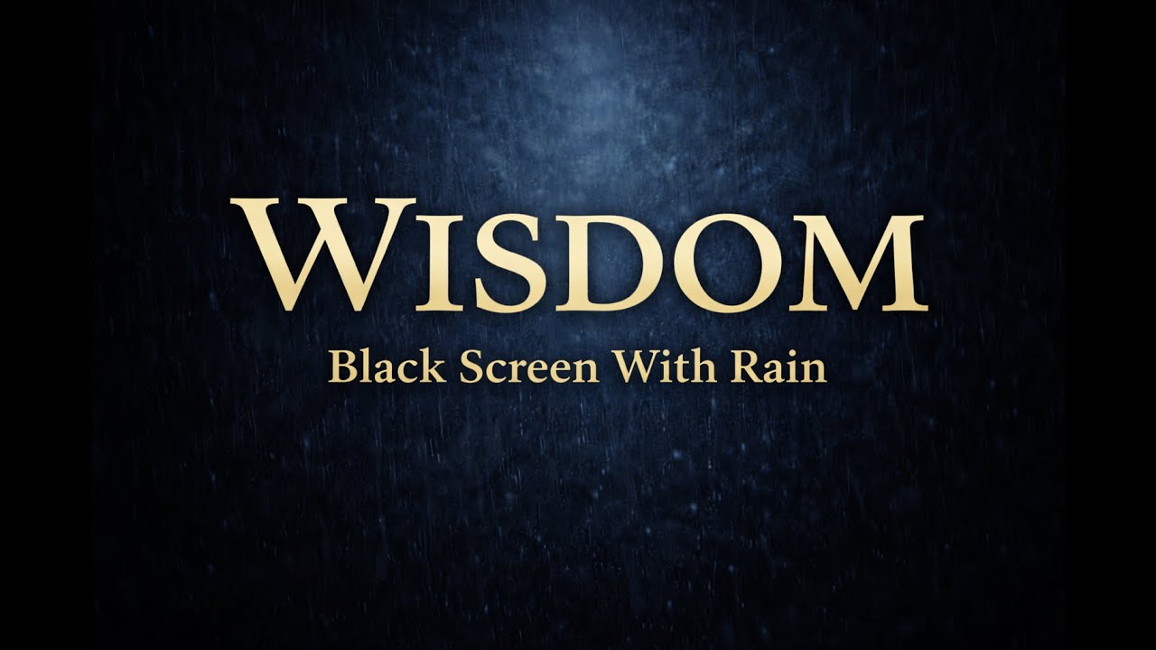 The Book of Wisdom (Catholic Audiobook) - BLACK SCREEN with Rain and Thunder Sounds