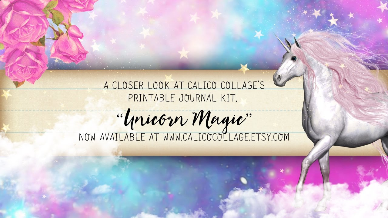 Unicorn Junk Journal Kit by Calico Collage