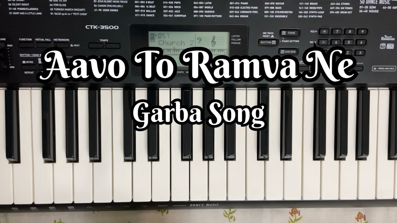 Aavo To Ramva Ne | Garba Song | Easy Tutorial | Piano 🎹 #garba