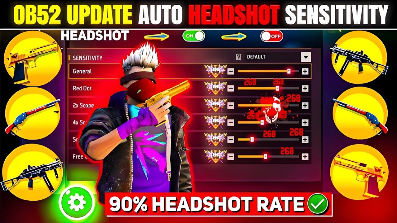 NO RECOIL SENSI AFTER OB52 ☠️ AUTO HEADSHOTS 2GB,4GB,6GB,8GB,12GB 💀 BEST SENSITIVITY IN FREE FIRE 🇧🇷