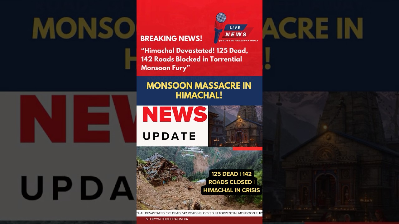 Himachal Rain Disaster 2025: 125 Dead, 142 Roads Blocked | Shocking Visuals @storywithdeepakindia