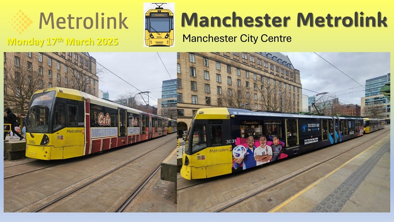 745 - Manchester Metrolink in Manchester City Centre on Monday 17th March 2025