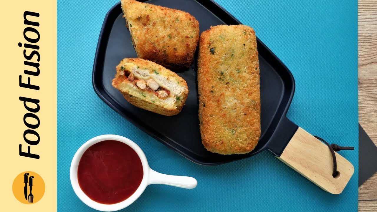 Chicken stuffed Potato Sandwich Recipe By Food Fusion