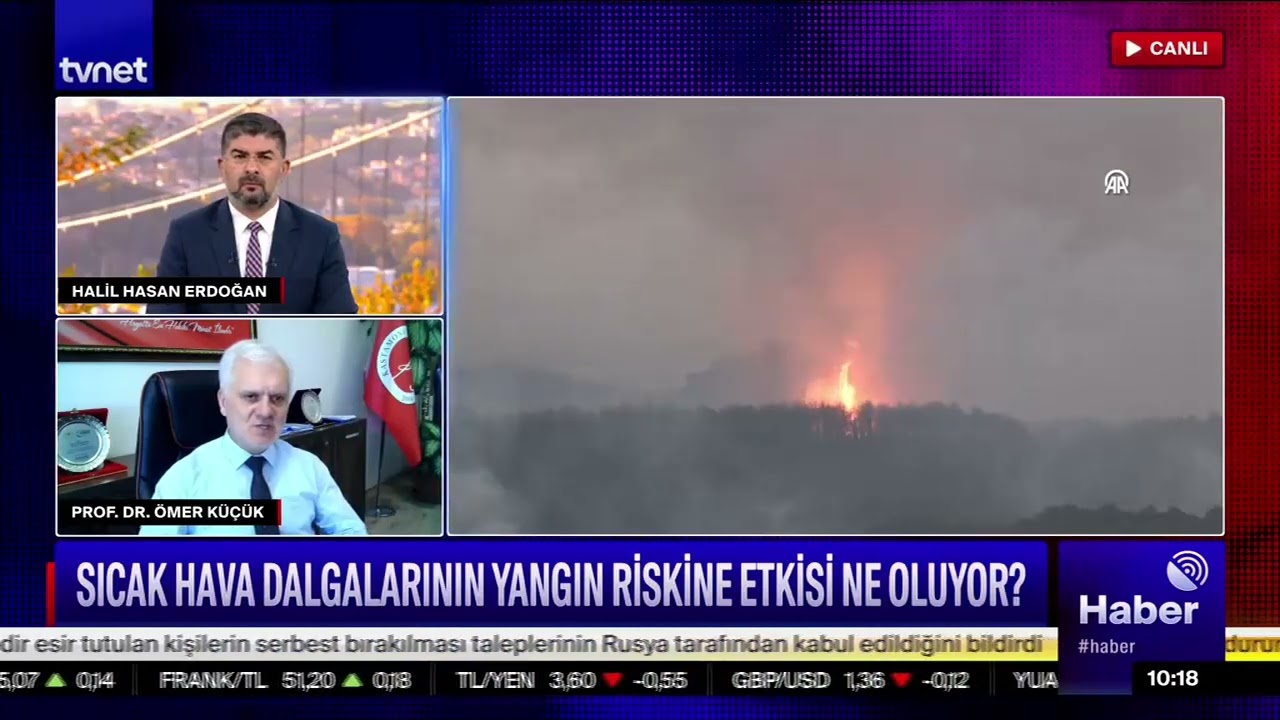 Prof. Dr. Ömer Küçük TVNET Haber Programına Katıldı | Yangınlarla İlgili Değerlendirmelerde Bulundu