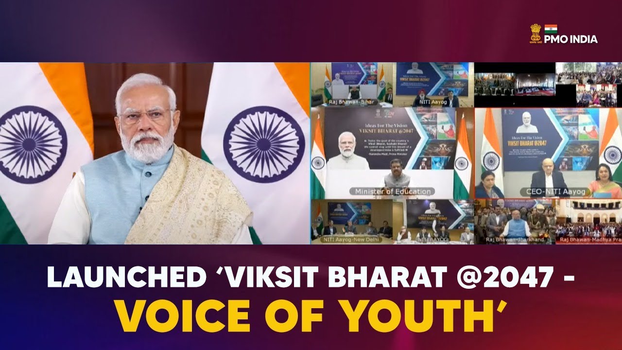 PM Narendra Modi launches ‘Viksit Bharat@2047 - Voice of Youth’