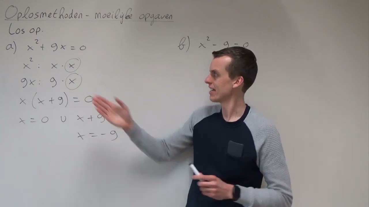 Oplosmethoden - moeilijke opgaven (2 HAVO/VWO & 2 VWO)