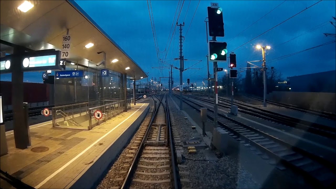 Wien Hauptbahnhof nach Wiener Neustadt über Ebenfurth Cab View