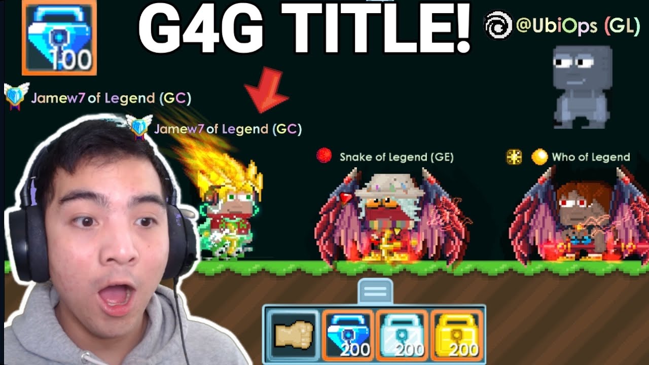 G4G TITLE DAY + RIP 100 BGLS Ft. @UbiDev - Growtopia