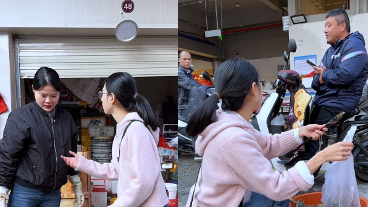 今天花了1,000塊，挑了兩頭脆肉鱩#food #小吃 #擺攤