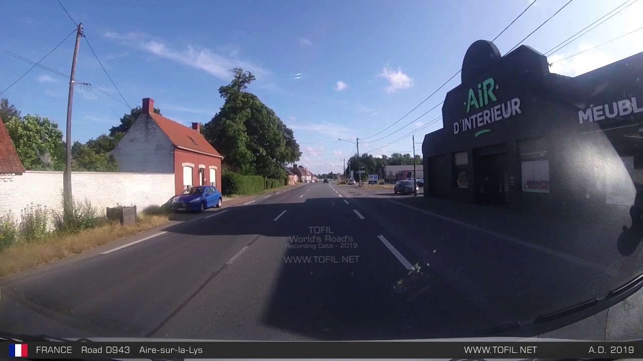 Aire sur la Lys 2019 France D943 Road Trip WWW TOFIL NET