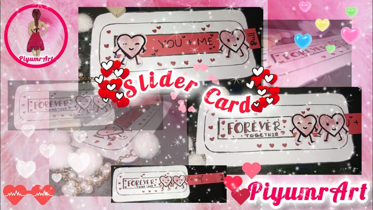 Slider Card❤️💫 | DIY | Easy Gift Idea🥰💐 #piyumrart #love #gift #craft #diy #viral #fypシ #trending 