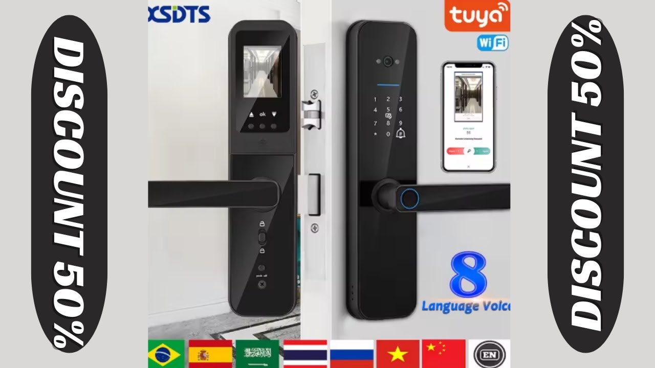 XSDTS Tuya Wifi Digital Electronic Smart Door Lock