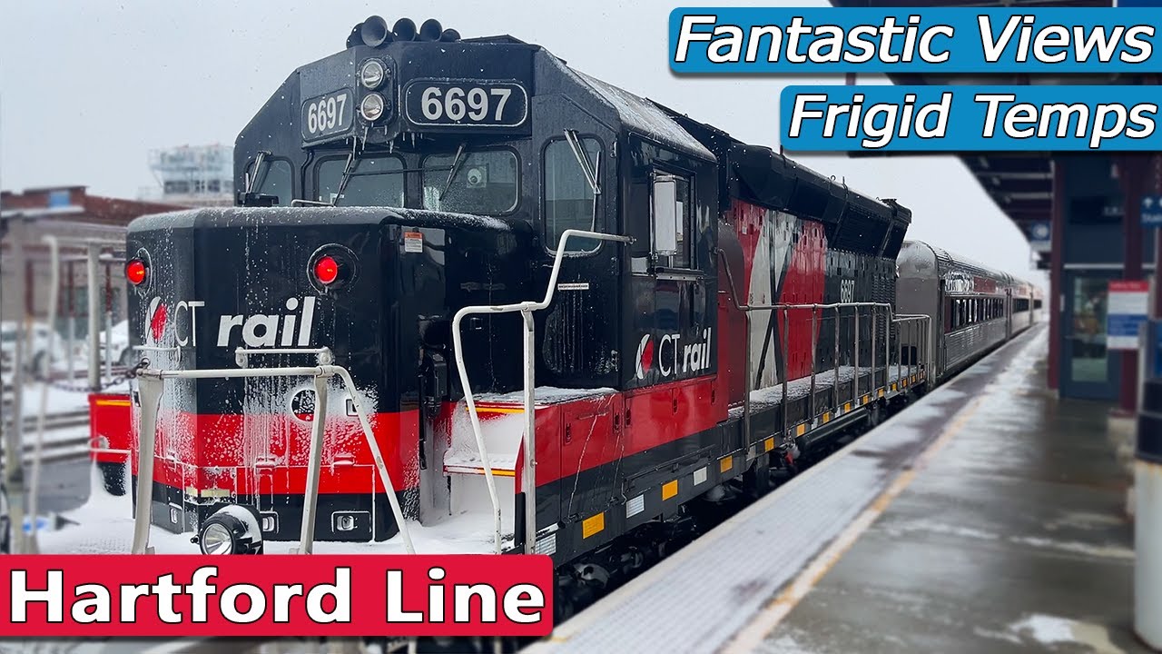 A Winter Journey on CT Rail's Hartford Line - Hartford to Springfield