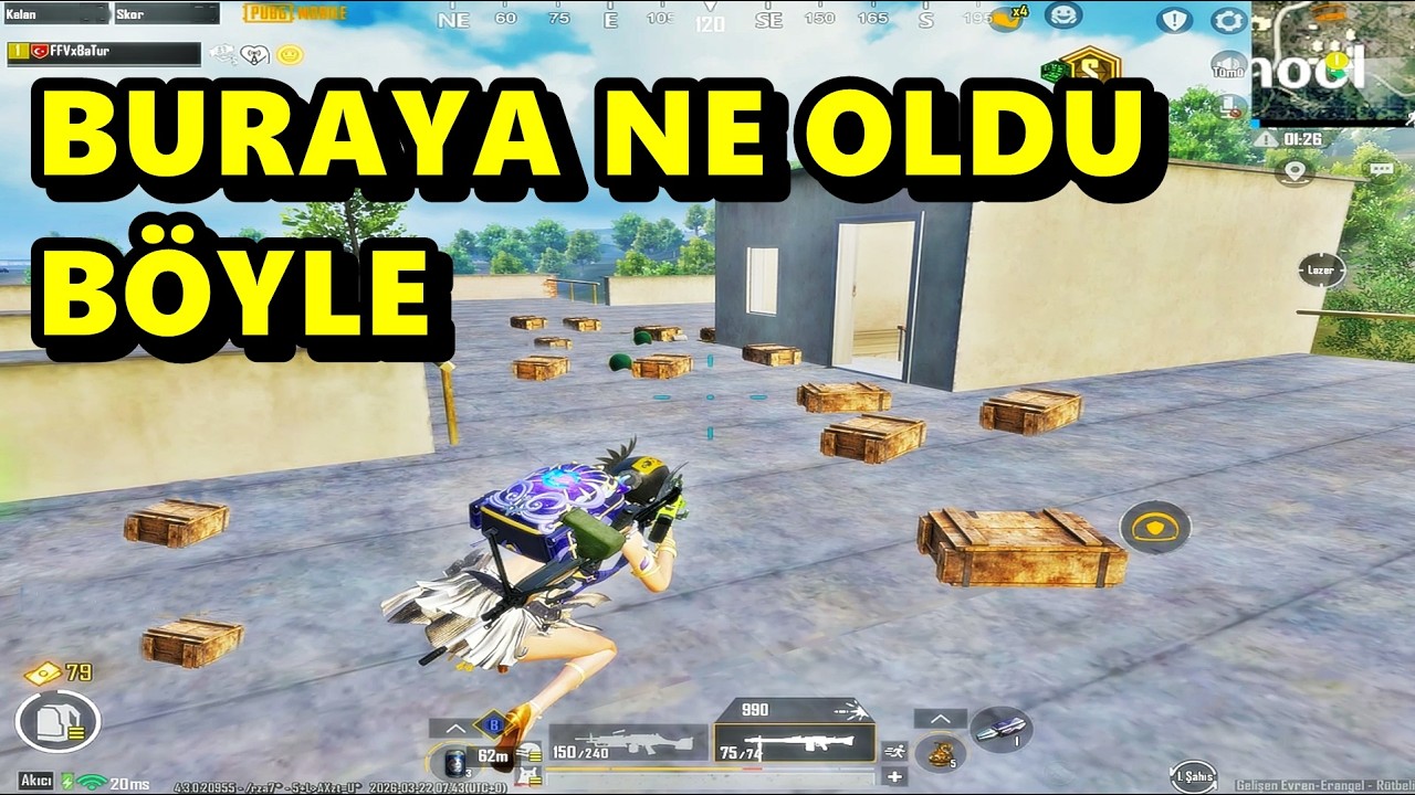 BURAYA NE OLDU B&Ouml;YLE  ! M&Uuml;THİŞ MA&Ccedil; BATUR GAME SOLO SQUAD PUBG MOBİLE