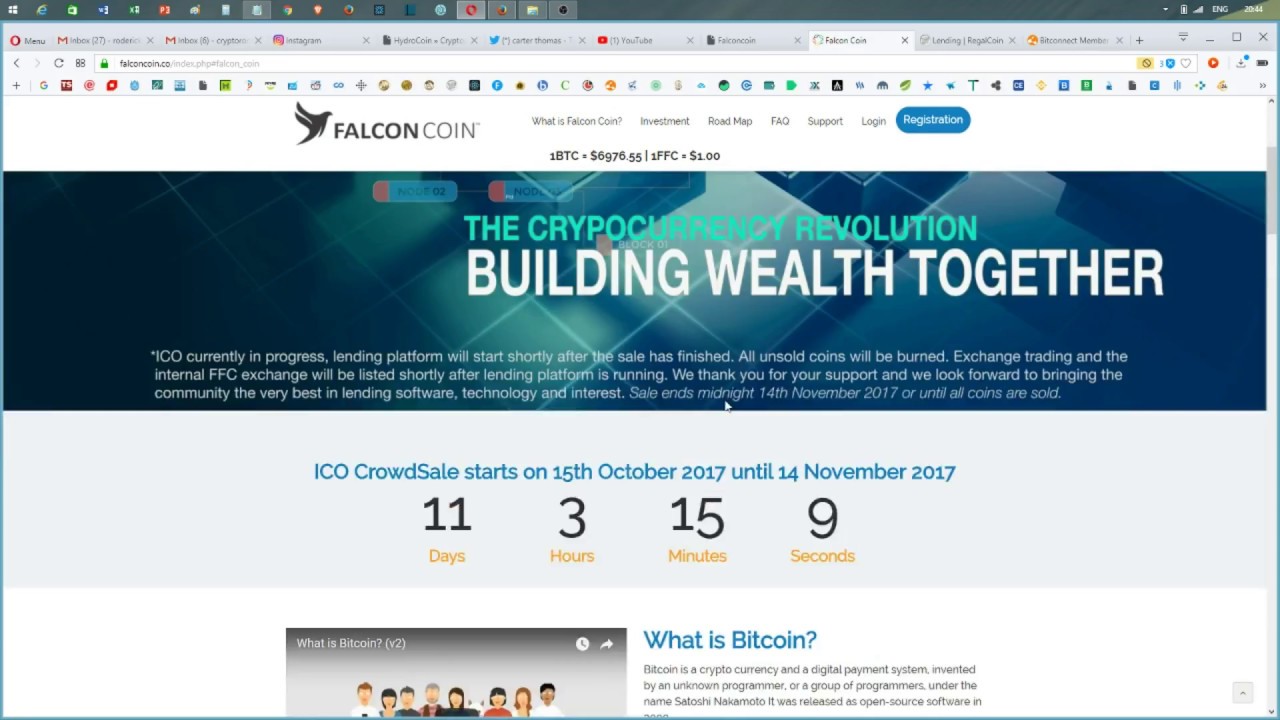 How to create an account on the new lending ICO FALCONCOIN!!