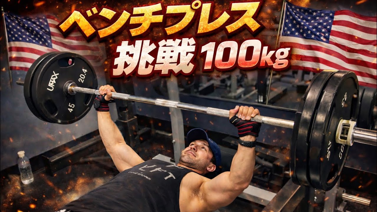 【胸肩】ベンチプレス100kg!