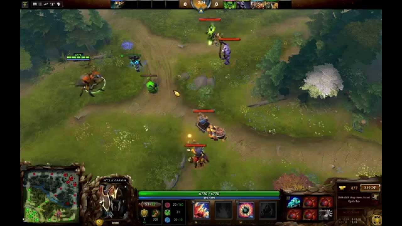 Dota 2 - Spiked Carapace, Blade Mail and Wards Demonstration