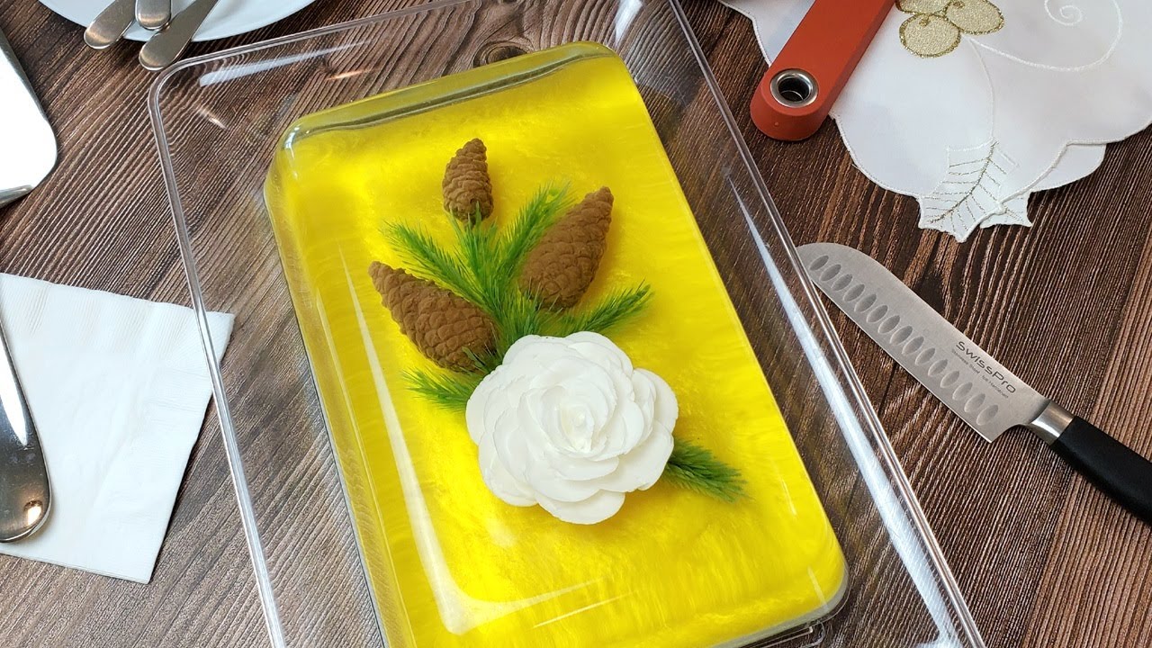 Golden Mango Jelly Dessert - Jelly Art