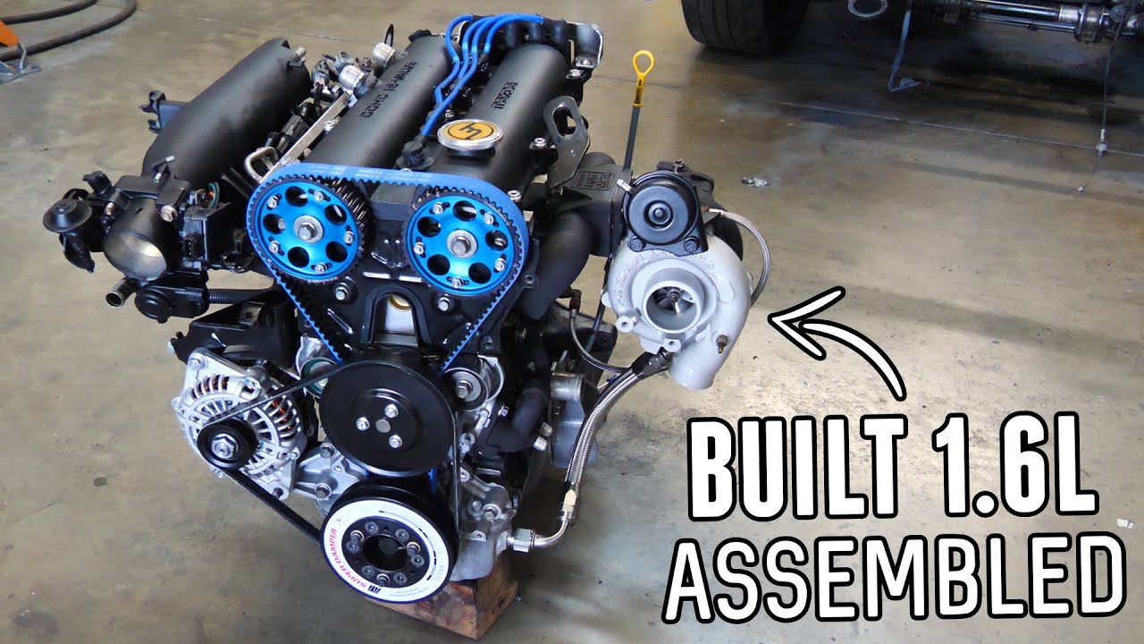ASSEMBLING the BUILT 1.6L! (High Compression + Turbo)