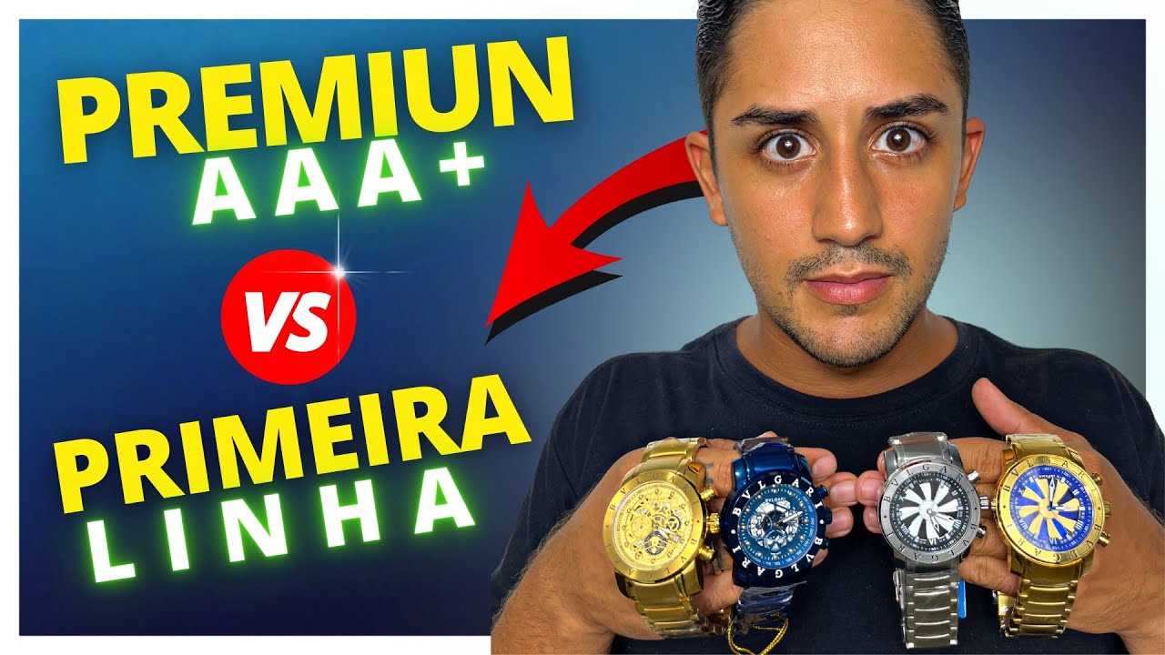 Relógio Bvlgari Bulgari Premiun AAA+ e 1 Primeira linha qual a diferença?