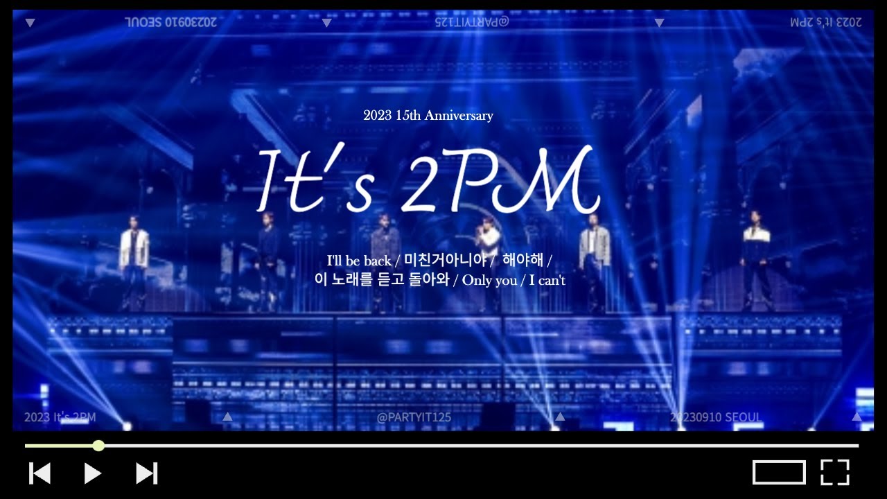 230910 2PM 15주년 콘서트 준호 FOCUS It's 2PM [I’ll be back~I can't]