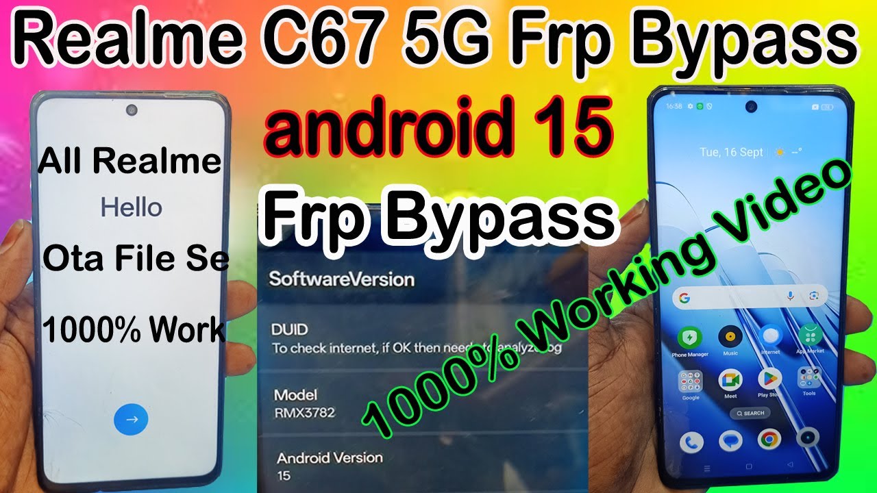 Realme C67 5G android 15 Frp Bypass | Realme Rmx 3782 Frp Bypass Game Over | All Realme android 15