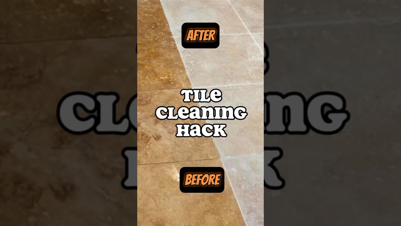 Don&rsquo;t Clean Your Tile Without Using This!EASY DIY TILE HACK! #diy cleaning  #shorts