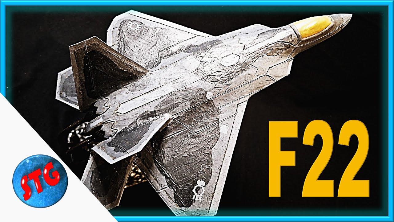 Лепка модели F22 Raptor из глины