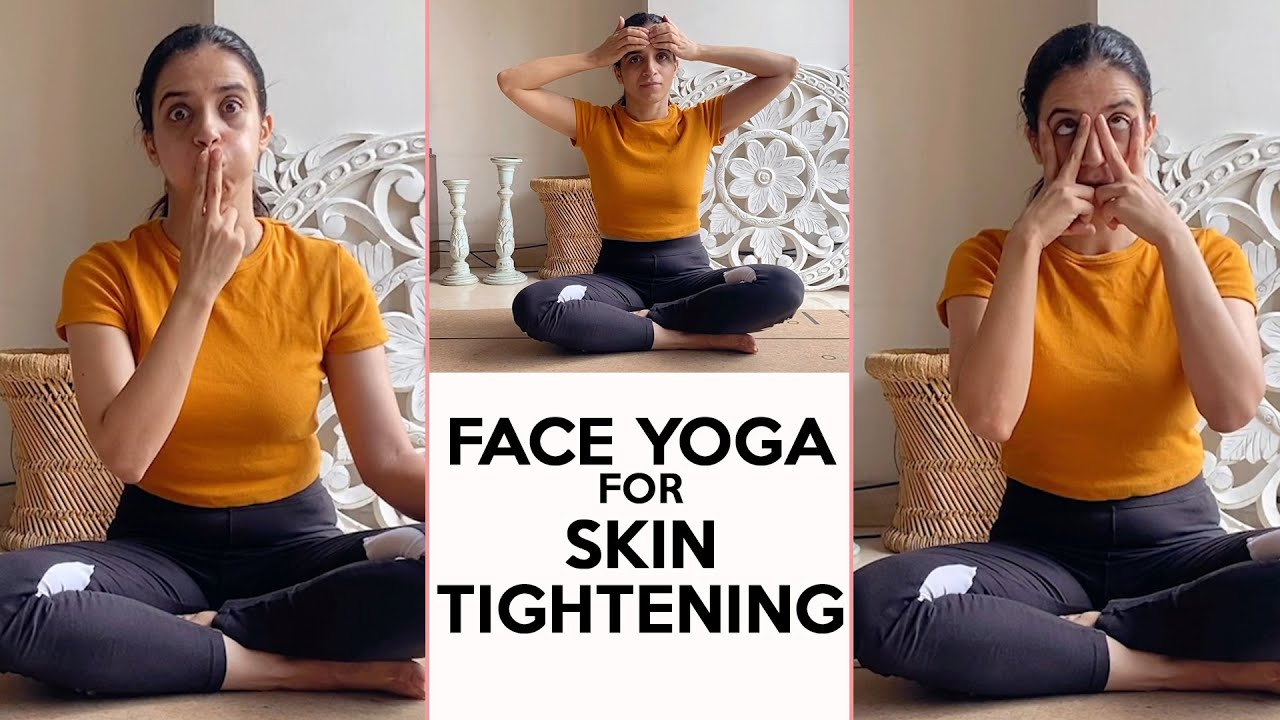 Face Yoga for Skin Tightening | 5 Exercises For Anti Ageing | Yoga With Mansi | Fit Tak