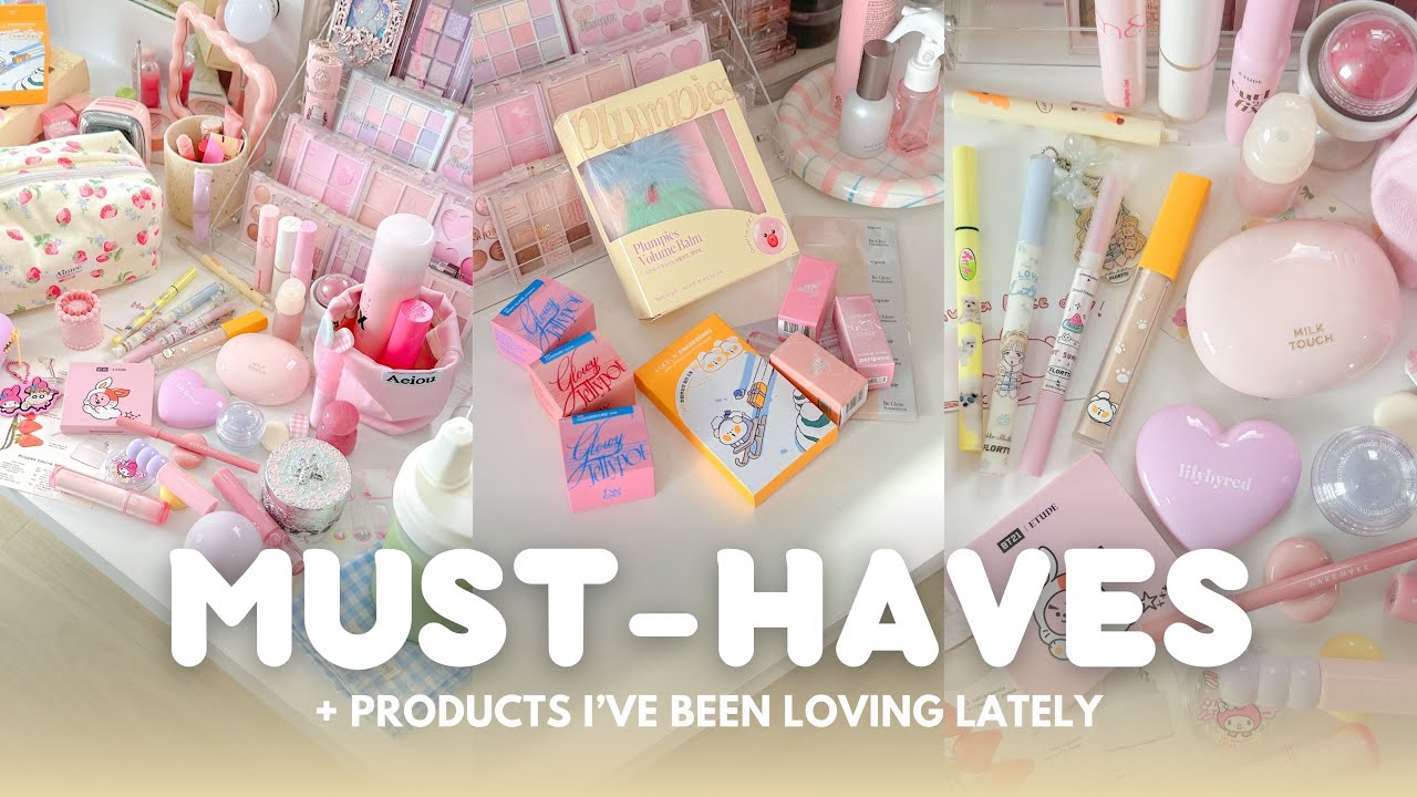 KBeauty must-haves + recent makeup favorites 🤭🍓💌 blushes, lippies, cushion, skin prep