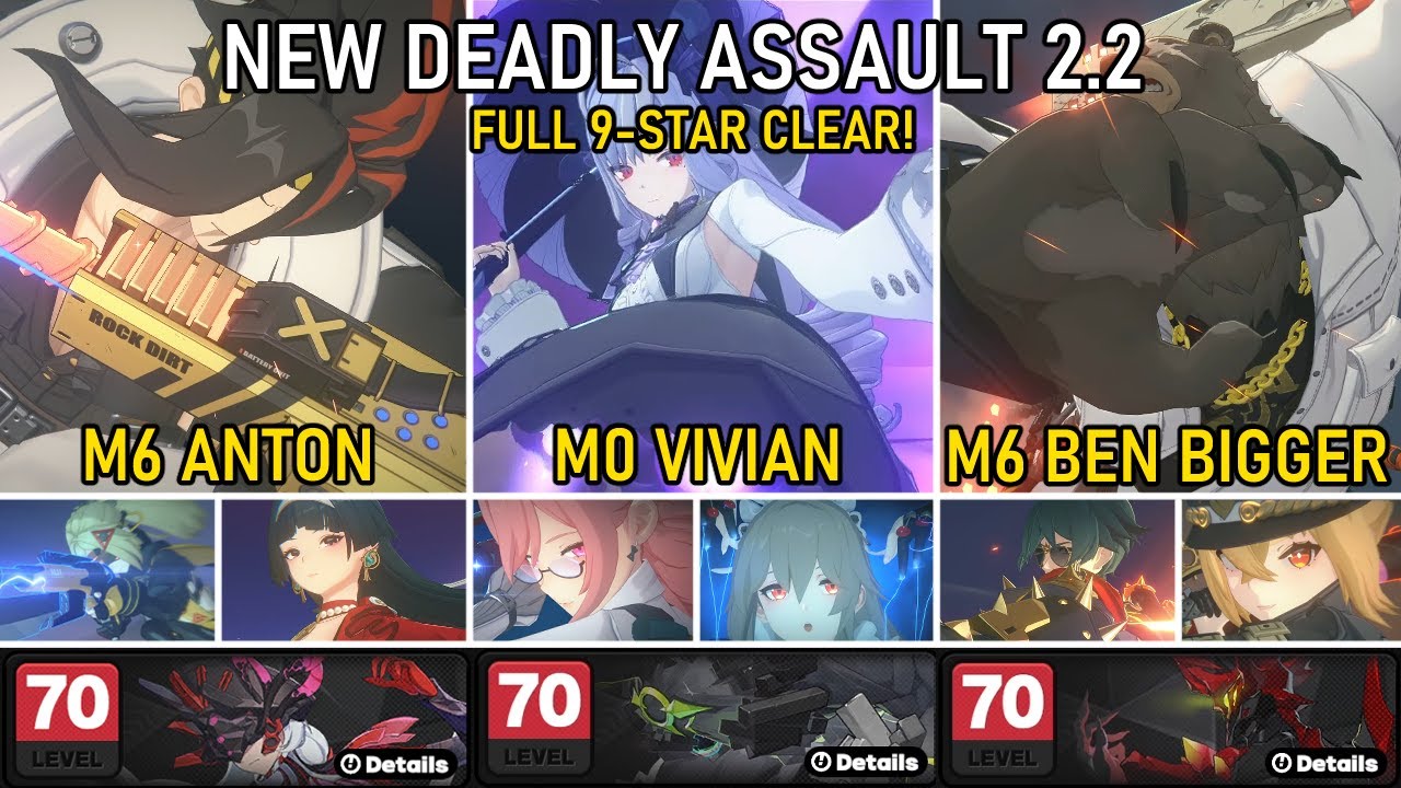 Anton/Vivian+Yanagi/Ben Bigger Teams NEW Deadly Assault 9 Star Clear | Zenless Zone Zero 2.2