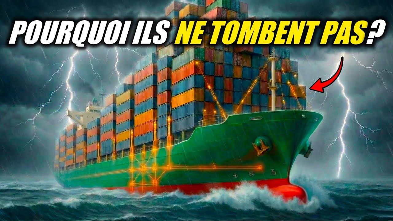 Pourquoi les conteneurs ne tombent-ils presque jamais à la mer ? (La vraie raison)
