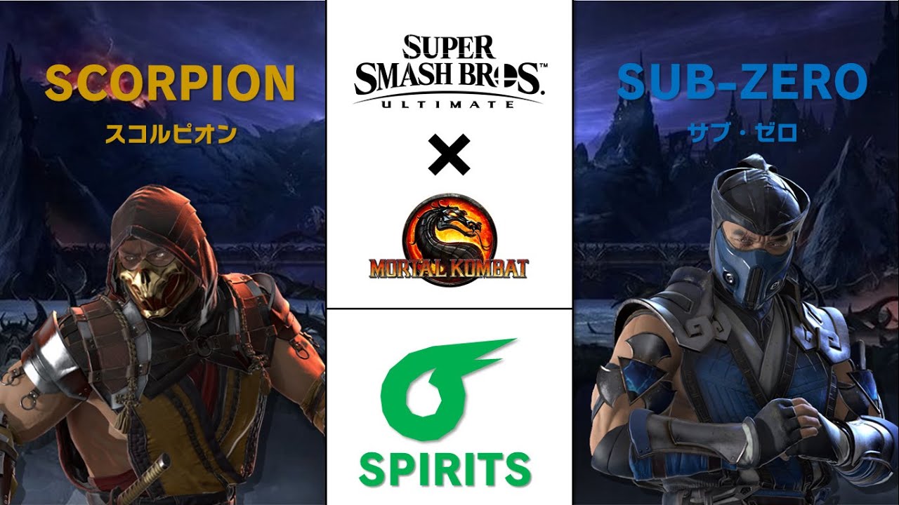 Mortal Kombat Characters as SSBU Spirits (Scorpion/Sub Zero DLC) [FANMADE]