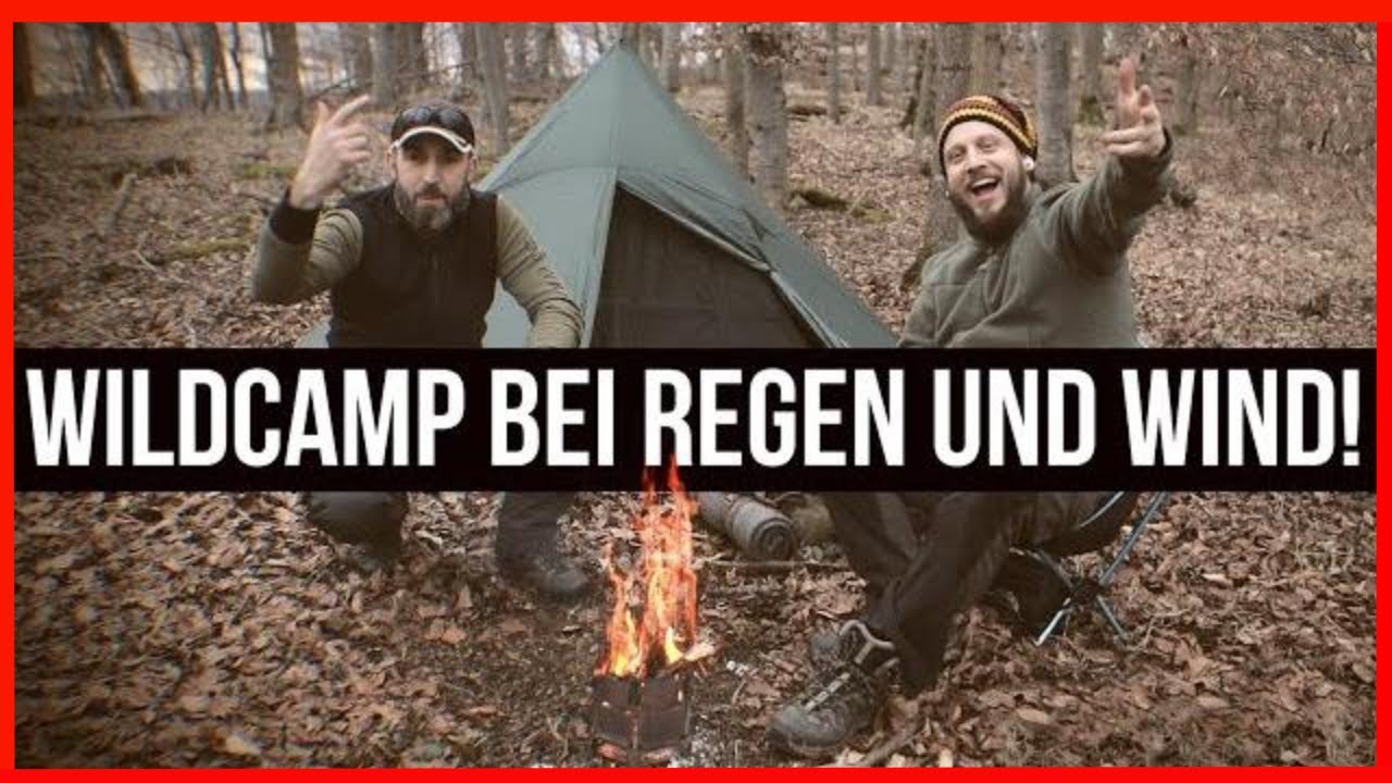 Wildcamp bei Regen & Wind und DD Hammock Pyramiden Zelt Test @SvenKuenkele