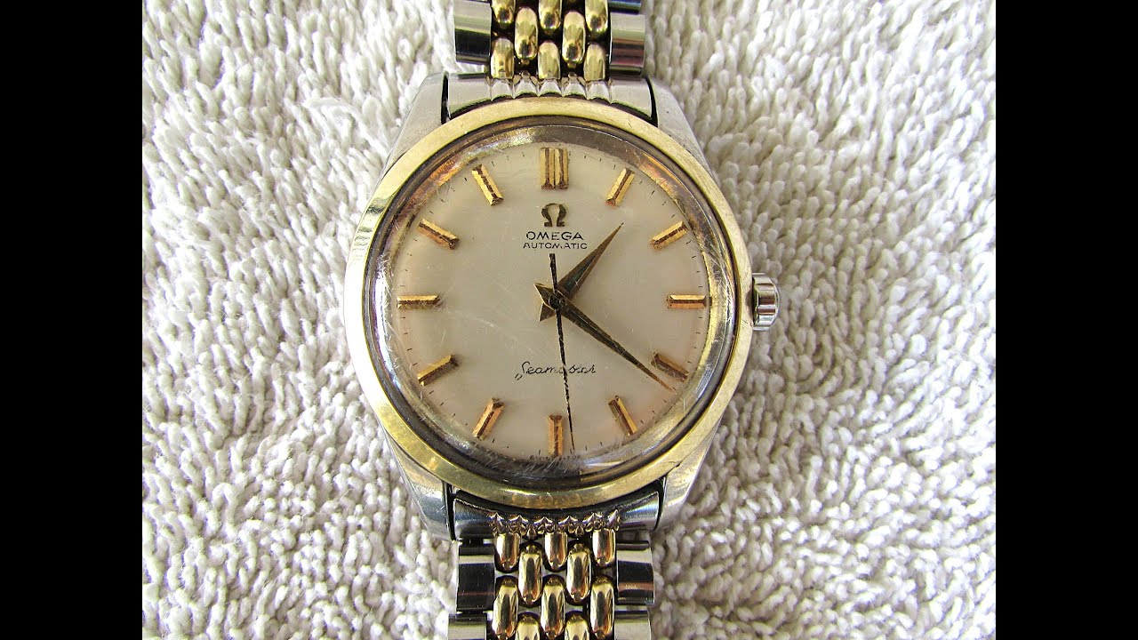 Omega Seamaster 1960s 34.5mm two tone automatic watch - see more info / specs below
