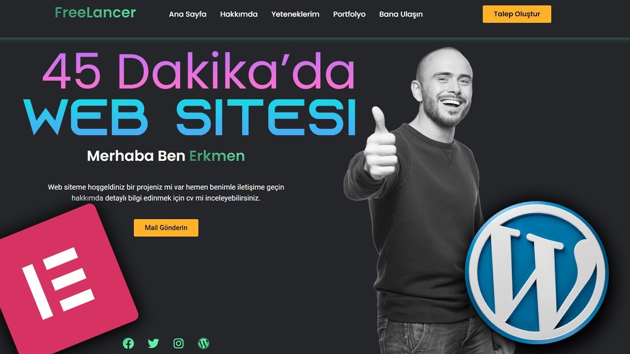 Wordpress Elementor ile 45 Dakika da Web Sitesi Yapmak